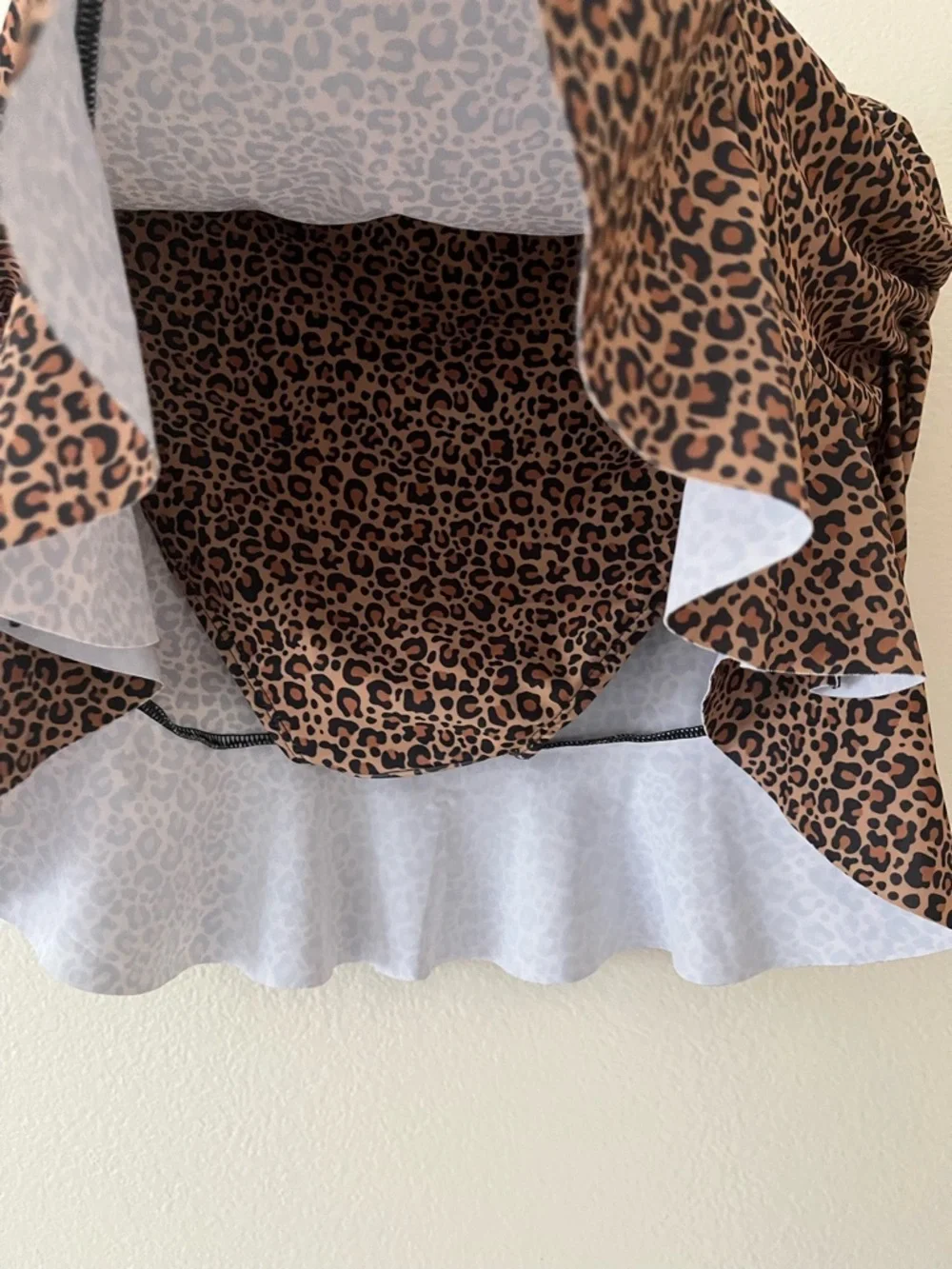 NWT Nicole Miller Animal Print Swim Skirt Bottoms Attached Size Small - Picture 4 of 6